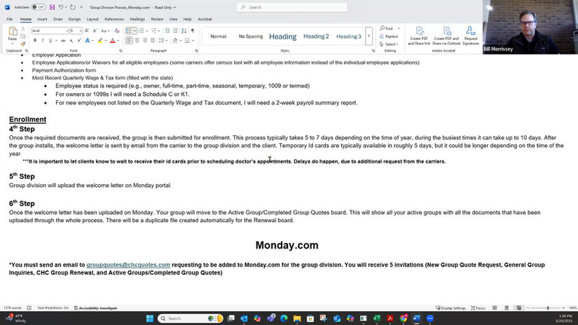 Group Quoting monday.com March 20